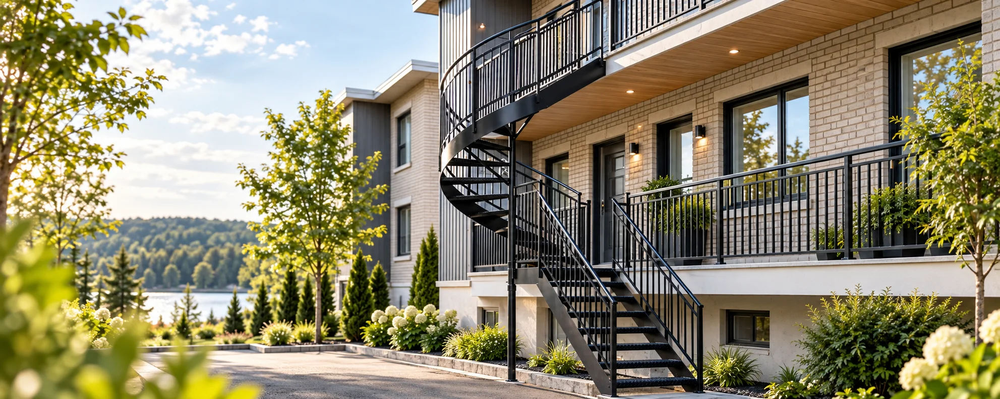 Aluminum stair railings Longueuil Boucherville St-Hubert Brossard Sainte-Julie Beloeil